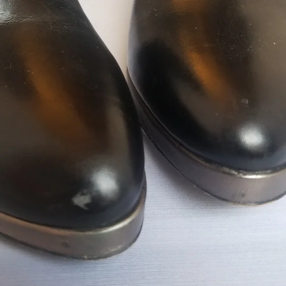 Boss black leather ankle boots - Picture 8 of 9